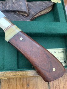 Mackrill Custom Knives 1998 No.5 SCI Limited edition Giraffe Bone/Rhodesian Teak Handle #89-100