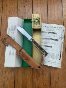 Puma Knife: Puma Hunters Pal 1969 in Original Sheath and Original Box with Warranty #96583