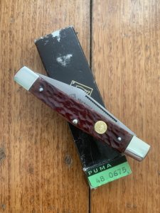 Puma Knife: Puma 2003 Stockman Folding Knife with Brown Jigged Bone Handle