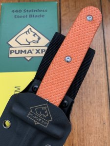 Puma SGB 15" New Model Pig Sticker knife with Orange G10 Handle and Kydex Sheath