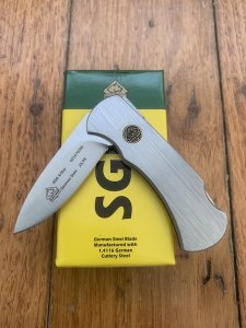 Puma Knife: Puma SGB Mini 4 Star Folding Lock Knife with Stainless Steel Handle