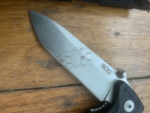 SOG Original EL01-CP KILOWATT Folding Lock Knife with Quality Pouch