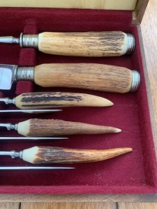 Solingen Germany 1930's-50's EL TORO 8 Piece Carving and Steak Knife set.