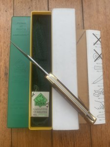 Puma Rare model 970 Game Warden 1992 Folding Lock Knife in box Serial Number 26291