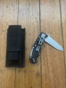 SOG Original EL01-CP KILOWATT Folding Lock Knife with Quality Pouch