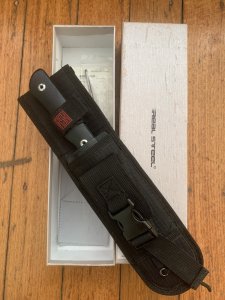 Real Steel Knives BushCraft Plus Set Knife with Nylon Sheath With Front Pouch