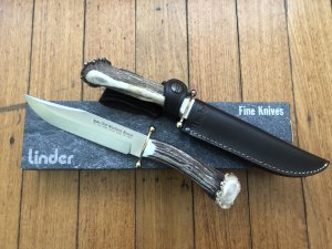 Linder Old Western Master Bowie with Stag Handle