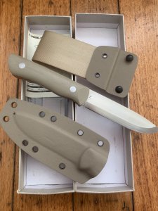 Real Steel Knives RS3726C-Coyote BushCraft III Knife with Kydex Sheath