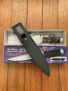 United Cutlery Gil Hibben Old West Boot Knife with Black Leather Sheath