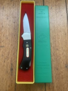 Puma Knife: Puma Original 1979 4 Star Folding Lock Blade Knife with Black Ebony Micarta Handle in Original Box #13971