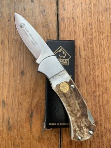 Puma Knife: Puma 4 Star Mini Folding Lock Knife with Stag Antler Handle 2004