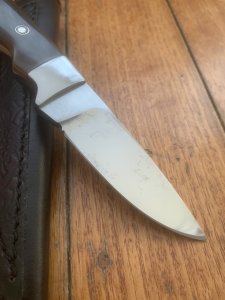 MAFFI SYDNEY AUSTRALIA Brown Handled Fixed Blade Knife With Sheath
