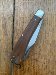 Puma Knife: Puma Original Rare 1979 Gelder Twin Blade Knife with Tools and Jacaranda Handle #24972