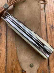 Puma Knife: Puma 945 Jagdtaschenmesser 1970 Hunting Pocket Knife with Stag Antler Handle #22072