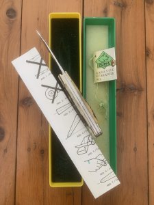 Puma Knife: Puma Original Rare 1984 Pony 620 Twin Blade Knife with Stag Antler Handle #18481
