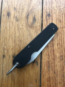 Venture H M SLATER Sheffield England Pocket Knife with Black Handle