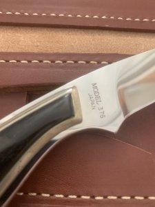 Browning Knife Limited Edition Model 376 knife in Leather Display Case