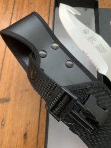 Puma Knife: Puma Rare 132001 2002 Huntac Tactical Survival Knife with Gut Hook in Original Box