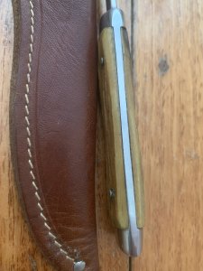 Puma Knife: Puma Vintage Pre-64 USED 3573 Boot Knife with Stag Handle & Custom Sheath