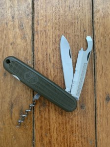 AITOR/BUNDESWEHR German Army Folding Pen Knife with Saw Blade Cork Screw and Awl