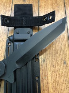 Buck Knife: Buck Strider Monster Tactical  Part serrated Tanto Combat Knife with Kydex Sheath