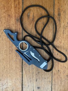 CRKT BLUE RENNER NECKOLAS STRAIGHT PLAIN BLADE NECK/BOOT KNIFE