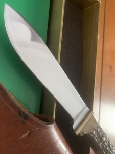 Puma Knife: Puma 6398 Original 1970 Hunters Friend knife Scrimshawed by SELVIDGE  with Sheath & Box