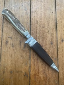 Linder Original Classic Super Stahl Nicker Knife with Stag Handle