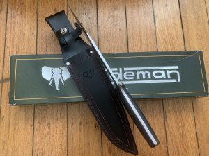 Cudeman Model 106-M Big Bowie Fixed Blade Leather Sheath