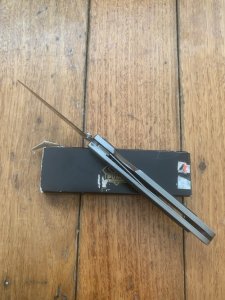Puma Knife: Puma HUNTEC II Plain Edge Black Handled Linerlock Folding Knife in Puma Box