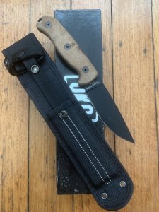 Ontario 2018 Ranger Series TAK-1 with Rust Brown Micarta Handle and Nylon Tactical Belt Sheath