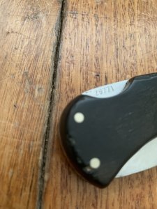 Puma Knife: Puma Original 1977 4 Star Folding Lock Blade Knife with Black Ebony Micarta Handle #29771