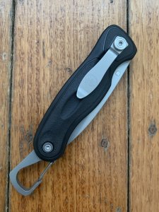 Leatherman USA Fine Edge Black Handled Liner Lock Folding Knife