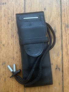 Puma Knife: Puma 1992 SATELLITE Folding Knife & SHEAFFER Pen Gentlemen's Set with Leather Pouch