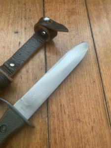 Puma Knife: Puma Original 1983 6379 Bundeswehr Military (Civilian) Knife in original metal sheath