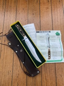Puma Knife: 1983 Puma Mint condition Bowie knife with Stag Antler Handle in original Box
