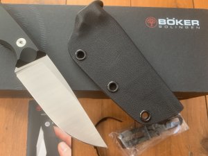 Boker Tree Brand Solingen German Made Model AK4 Fixed Blade Daily Knife with Kydex Sheath