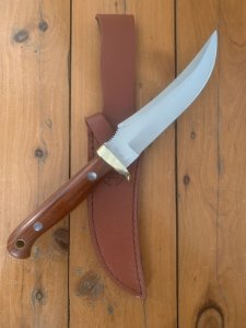 German Made Buck Creek Upswept Blade Skinning Knife with leather Sheath