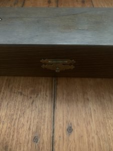 Puma Knife: Puma Original 1980's-90's 4 Star Fixed Blade Knife with Black Ebony Handle in Original Wooden Box