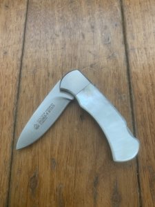 Puma Knife: 1999 Puma 4 Star Mini Folding Lock Knife with Mother Of Pearl Handle