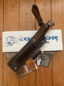 Condor Tool & Knife Company El Salvador SWAMP ROMPER Knife with Leather Sheath