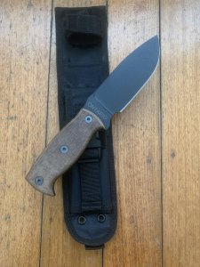 Ontario Ranger Series AFGHAN with Brown Micarta Handle and Tactical Belt Sheath