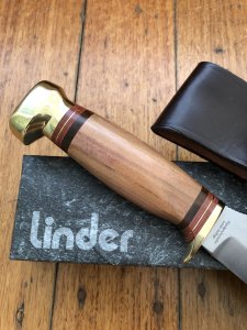 Linder Classic Skinner with 6" Carbon Steel Blade and Plum wood handle