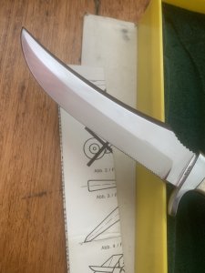 Puma Knife: Rarer 1981 Puma 6373 Skinner with Stag Antler Handle Correct Box and Warranty