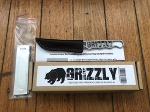 GRIZZLY CAPING KNIFE STAINLESS STEEL LEATHER SHEATH 10X 60A HAVALON BLADES