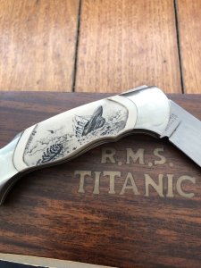 Boker Tree brand Rare German Made 1988 RMS TITANIC Commemorative knife in Display Box