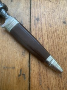 1970's THUR WALD Solingen Jagdnicker Knife with Chamois Handle & Sheath