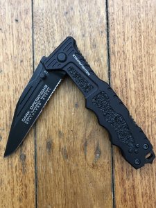 Dark Operations StratoFighter Drop Point Rescue/Tactical Folding Lock Knife