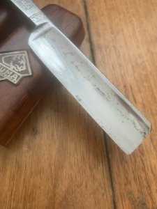 Puma Knife: Rare Puma Original Cut Throat Razor No 198 CAUDANO TORINO in Original Wooden Box