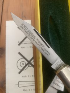 Puma Knife: Puma Original Rare 1984 Pony 620 Twin Blade Knife with Stag Antler Handle #18481